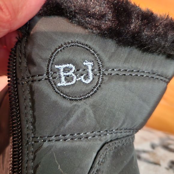 BJ Womens Slip On Zipper Quilted Boots US Size 41 Black - Picture 7 of 12